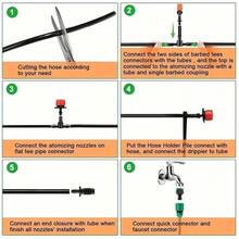 花园滴灌套装，4/7毫米灌溉管，DIY节水自动浇水系统，适用于花园、温室、花坛、庭院、草坪 - 灌溉套裝 - 查看 2