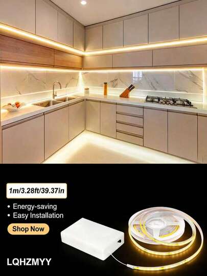 LQHZMYY רצועת תאורת לד מופעלת באמצעות USB, COB בהירות גבוהה, דביקה, מתח 5V, מופעלת באמצעות סוללה, מתאים לתאורת רקע לטלוויזיה, בית, מסיבה, חתונה, ליל כל הקדושים, קישוטי חג המולד - תאורת עיצוב פנים, תאורת אווירה לאירועים, LED בהירות גבוהה, מנורת לילה, קישוט, סלון, מסיבת חג המולד, מנורת לילה לחדר שינה