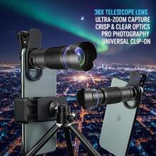 36倍高清夹式单筒望远镜镜头，适用于智能手机摄影 - 多色 - 查看 1