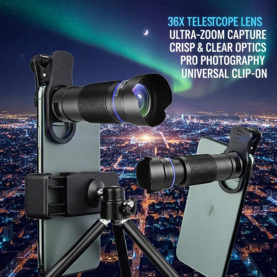 36倍高清夹式单筒望远镜镜头，适用于智能手机摄影 - 多色 - 查看 1