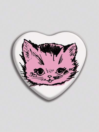 Cute Heart-Shaped Badge, Classic Fashion Badge/Brooch, 2D Flat Design, High-Quality Metal Accessory, Suitable For Decorating Clothes, Hats, Backpacks, Funny Gifts For Friends, Classmates, Colleagues, Family Members