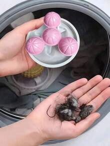 Luckybutterfy Reusable Washing Machine Cleaning Balls, Prevent Pilling, Remove Lint From Filter, Pet Hair Collector, Fabric Defuzzer, Cleaning Supplies, Home Essentials (Random Style Shipped) - Multicolor - View 6