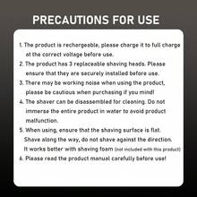 FollowBreak 三合一男士电动剃须刀，男士理发器，USB男士剃须刀，鼻毛修剪器，3种刀头，可拆卸清洗，带LED显示屏，可去除耳毛、鼻毛、眉毛和面部毛发，适合作为父亲节礼物 - 多色 - 查看 11