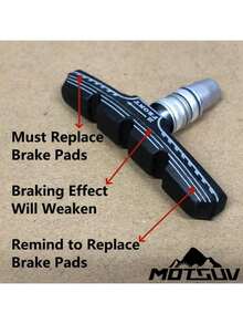 2 pares de pastillas de freno para bicicleta de montaña/bicicleta de carretera MOTSUV, accesorios de bloques de freno de goma universal V-Brake - Negro - Ver 7