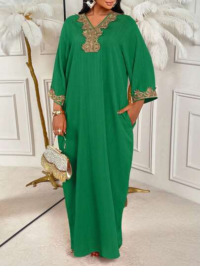 AIJ Amarilo Women's Solid Color Elegant Robe - Batwing Lace Spring/Summer