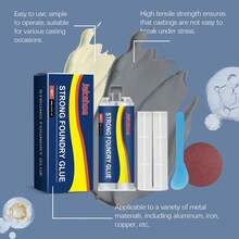 金属铸造胶，铸造胶AB粘合剂修复剂，适用于不锈钢、铜、铝的防水金属密封胶 - A - 查看 10