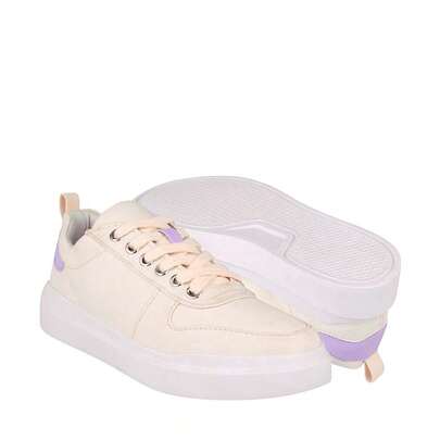  TENIS CASUALES DAMA STYLO 650 TEXTIL BEIGE