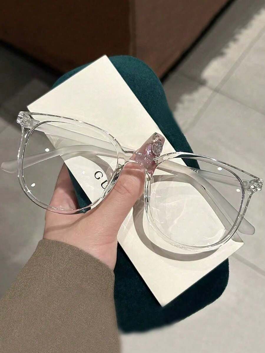 1副黑色时尚百搭无度数眼镜（不含眼镜盒） - 彩色 - 查看 1