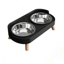 Stainless Steel Elevated Double Bowl Pet Feeder | Anti-Splash Neck Protection Cat Dog Feeding Bowl With Stand | Small Dog Cat Bowls | Detachable Easy Clean Water Food Bowl - 800ml - View 17