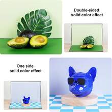 16.5pcs 11-Inch 9-Color Double-Sided Cardboard Set, Includes 1pc Black & White Background Paper, Double-Sided Colorful Grid Pattern, Photography Photo Background Boards, Suitable For Jewelry, Cosmetics And Other Small Product Photography - Photography Studio - View 4