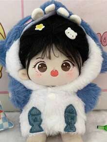 Shark Costume Jacket Suitable For 20cm Products, Jacket Only, Doll Not Included - Navy Blue - View 6