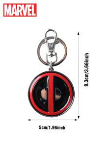 Marvel 1 Móc khóa kim loại hình logo Deadpool được cấp phép chính thức của , phụ kiện trang trí ba lô, túi xách, xe hơi, quà tặng độc đáo. - Nhiều màu - Xem 3