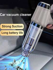 Aspiradora inalámbrica de mano 3 en 1 para coche con succión potente, mini aspiradora con batería recargable de 2400mAh, aspiradora portátil para escritorio, hogar y oficina, limpieza de polvo, aspiradora portátil para coche, sofá, pelo de mascotas - 107 - Ver 5