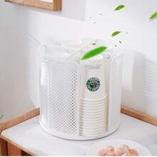 1个塑料杯架收纳盒 - 可堆叠，节省空间设计，适用于咖啡杯和杯盖，用途广泛，可用于家庭、办公室、厨房、酒吧、自助餐厅等，易于清洁 - 彩色 - 查看 8