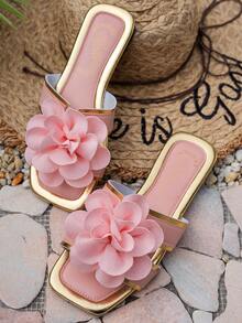 Dép xăng đan nữ mới về, thiết kế mũi vuông, phối màu Dopamine, kiểu dáng đa dạng, liền thân, thích hợp mang ở nhà/ngoài trời, mang đến cảm giác thư giãn như đi nghỉ mát, dép đi biển thời trang đường phố. - Màu Hồng baby - Xem 13