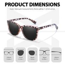 2 Packs Polarised Sunglasses For Women UV400 Protection Square Stylish Sun Glasses For Driving - A02(2 Pack) Black + White Tortoise - View 7