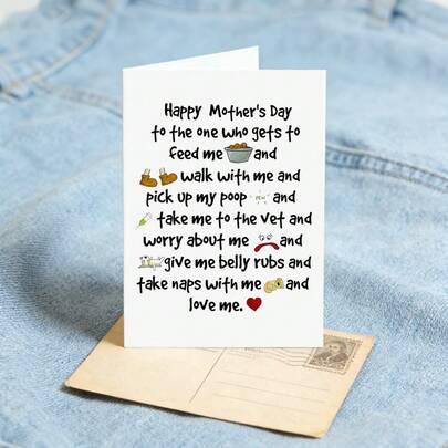 Funny Father's Day Or Mother's Day Cards From Dogs, Birthday Cards For Moms, Birthday Cards For Dads, Cards For Dog Lovers, Congratulatory Cards.