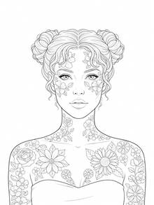 GDTME Buku Mewarnai dan Gaya Rambut untuk Dewasa, Desain Rias Wajah Wanita yang Indah, Kertas Satu Sisi Berkualitas Tinggi, Ideal untuk Pecinta Seni dan Relaksasi - Buka ritsleting - View 8