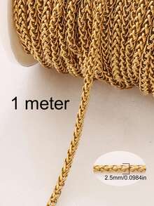 1m Stainless Steel Wide Chain, DIY Necklace & Bracelet Jewelry Making Supplies - Chain - View 16