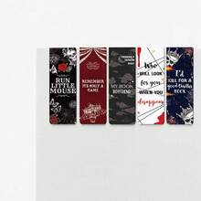 5个神秘主题磁性书签 - 暗黑骷髅设计书页夹，办公用品及阅读必备 - 多色 - 查看 5