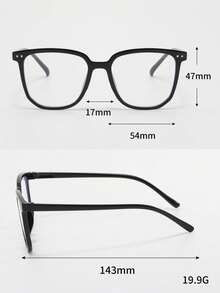 1 Pair Women's Plastic Frame Square Large Frame Rhinestone Fashion Glasses, Transparent Lenses, Street Style - Multicolor - View 5