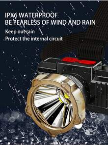 1个强力LED头灯手电筒光源可充电露营头灯狩猎头灯迷你钓鱼头灯 - 如圖所示 - 查看 12