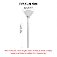 Soft Fan-Shaped Makeup Brush, Portable Facial Cleansing Tool, Suitable For Women And Girls, Flexible Face Mask Applicator, Sold Individually - Multicolor - View 7