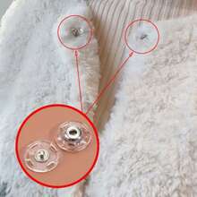 10pcs/20pcs Transparent Snap Buttons - Invisible Snap Fasteners, Suitable For Sweaters, Cardigans, Coats, Knitwear, Sewing Accessories With Elegant Round Rings, Easy To Sew For Secure Fastening - Transparent - View 5