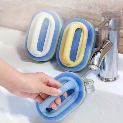 1pc Cleaning Brush For Bathroom, Kitchen, Bathtub, Toilet, Bathtub Scrubber Comes With A Shower Sponge And Features An Ergonomic Handle For Easy And Efficient Cleaning Cleaning Supplies Bathroom Accessories