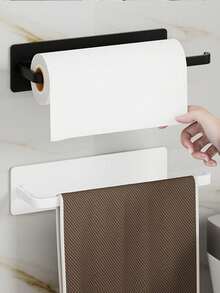 Contemporary Kitchen Towel Rack - A Mountable Paper Towel Dispenser, Suitable For Under Cabinet Installation, Space-Saving Design, Made Of Durable Plastic, Perfect For Bathroom, Commercial Or Household Use - Multicolor - View 3