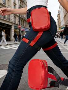 Women Leg Bags - Apricot - View 2