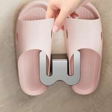 1/2pcs No Drill Wall Mounted Slipper Rack, Bathroom Hanging Shoe Storage Organizer Hook - Multicolor - View 9