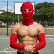 UV Cuff Kit + Balaclava Cap UV 50+ Sun Protection - Red Kit - View 1