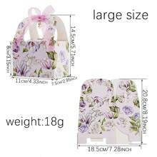 12PCS Wedding Party Favour Candy Treat Paper Boxes With Handle And Ribbon, Gift Packaging Boxes For Bridal Shower Anniversary, Happy Mother's Day Gift Treat Paper Boxes - Multicolor - View 3