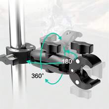 Motorcycle Bicycle Handlebar Double Clip Camera Mount Bracket Compatible With Insta360 One X2 X3 Action Camera Accessories - A - View 5