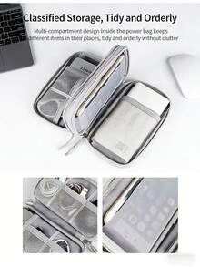 Multi-Functional Travel Organizer Bag, Suitable For Cables, Power Banks, Earphones, USB Drives, Etc. - Single Layer - View 6