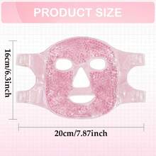 Reusable Gel Ice Pack Face Mask Cold And Hot Pack Cool Down Compress Mask - Recycle Physical Ice Compress Massage Pillow Gel - Pink-1Pc - View 5