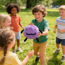 Wemmbu 20厘米毛绒娃娃填充玩偶柔软枕头可爱礼物适合儿童生日圣诞节 - 紫色 - 查看 4