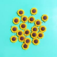 5/10/20pcs Exquisite Sunflower Flower Suitable For Handmade Jewelry Pendant, Earrings, Necklace, Bracelet, Bag Charm, Resin Craft Accessories - Sunflower - View 7