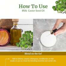 SVA Castor Seed Oil Organic - 32 Fl Oz U2013 100% Natural Cold Pressed Organic Castor Oil - For Face, Skin Care, Hair Care, Scalp Massage &Amp; Body Massage - ColorK - 查看 6
