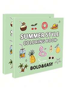 [Adult Coloring Book] 40 Sheets, Summer Style Coloring Book Warm & Cute - Gift Cartoon Themed Paper Craft Kits For Relaxation And Focus Training, As Well As Family Sharing Time. It Can Be Used As Gifts For Halloween, Christmas, Thanksgiving, And Birthdays. - Coloring Book - View 8
