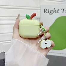 Apple-Shaped Silicone Protective Case Compatible With Apple 4, 2 Wireless Bluetooth Earphones, Pro3, 4 Pro2 , Anti-Fall With Lanyard, Suitable For Men And Women - Multicolor - View 6