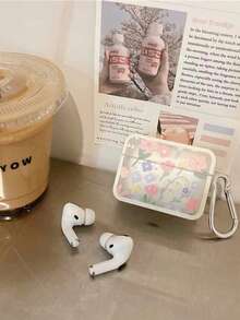 彩色花朵软耳机保护套，兼容 4/3/1/2、Pro/Pro2，带挂钩 - 彩色 - 查看 8