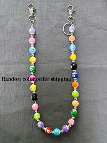 1pc Fashion Street Hip-Hop Pant Chain, Football, Billiard, Black 8 Design, Unisex Punk Waist Chain, Casual Wear Chain, Street Party Accessory (Random Color) - Multicolor - View 10