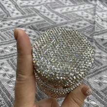 Rhinestone Face Cream Refill Bottle, Eye Cream Jar Refill Case, Cosmetics Sample Empty Bottles, Travel Portable Set Light Luxury New - View 7