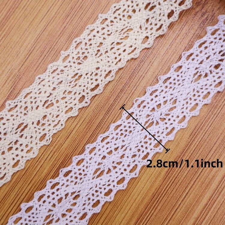 Knitted Lace Trim Ribbon 2.8cm Wide, Vintage Crochet Lace For Sewing, Clothing Decoration, Wedding Craft And DIY Handmade Accessories (2Yards / 5Yards) - CM11-2.8CM - View 2