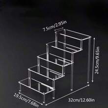 1个透明多层亚克力香水/化妆品展示架，多功能亚克力分层架，适用于桌面、盲盒、手办、香水、化妆品收纳和展示 - 無色 - 查看 12