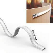 10 piezas de 50 cm Canal de aluminio flexible LED, pantalla de lámpara de aluminio blanco ultradelgada y plata, carcasa de aluminio flexible, incluye clips de montaje y tornillos, adecuado para instalación de tiras de iluminación, decoración del hogar, iluminación de gabinete - Perfiles de aluminio flexibles - Ver 4