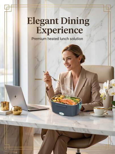 SOKANY Herrfilk 便携式车载家用电热饭盒 - 防漏微波炉加热饭盒，带可拆卸不锈钢内胆，容量 1.5 升，专为卡车司机设计。