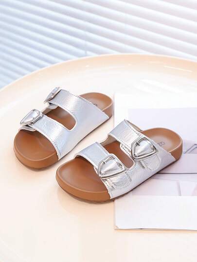 2026夏季新款平底拖鞋，适合女孩、儿童和幼儿，露趾沙滩凉鞋，舒适时尚的男童拖鞋